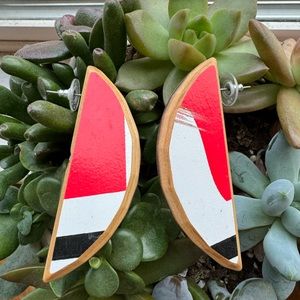 Tara Locklear recycled skateboard earrings